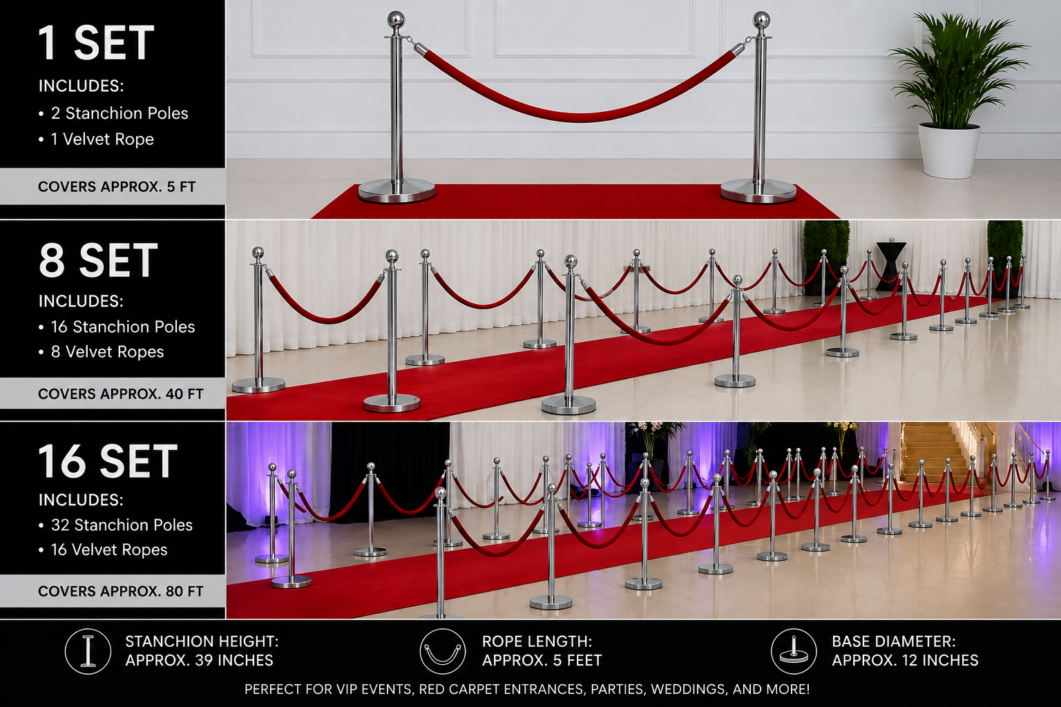 Velvet Rope & Stanchion Pole Rental